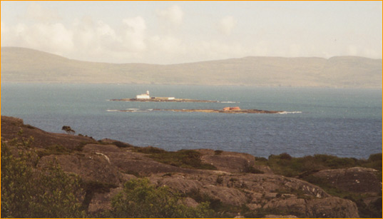Blick Auf die Bantry Bay mit dem Leuchtturm Roancarrigmore
