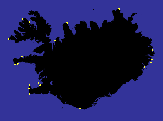 Übersichtskarte Island